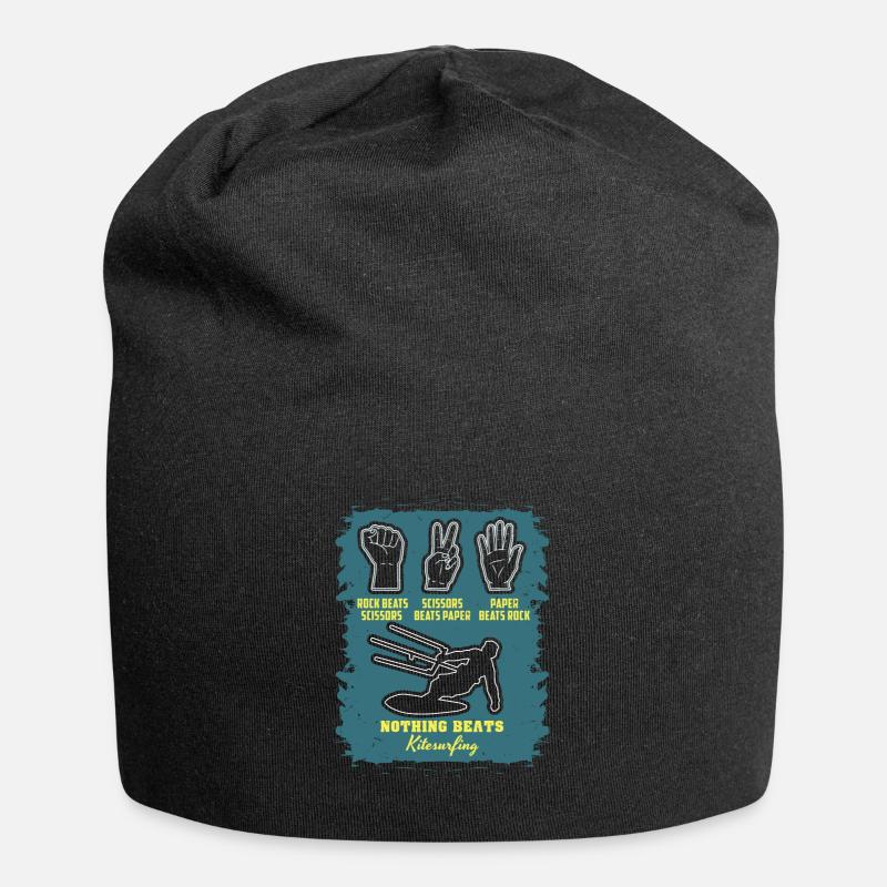 Kitesurfen Kitesurfer Kiteboarden - Jersey-Beanie - Schwarz