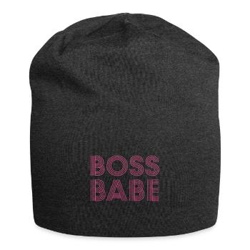 Boss babe - Jersey Beanie - charcoal grey - Front