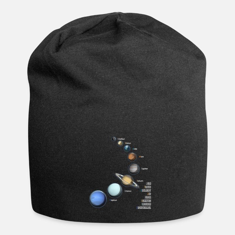 Planète système solaire espace cadeau Saturne Astro - Bonnet en jersey - noir