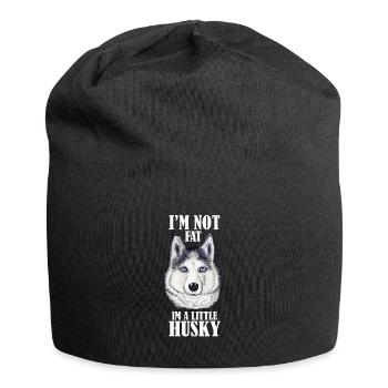 Cadeau de chiot de race de chien Husky - Bonnet en jersey - noir - Devant