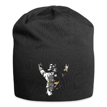 Chemise de pompiers pour pompier & pompier - Bonnet en jersey - noir - Devant