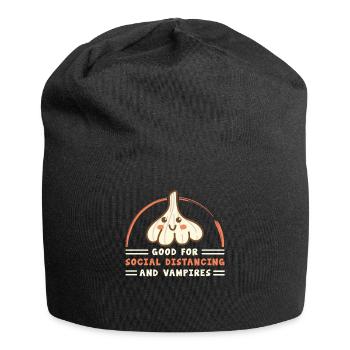 garlic clove social dissociation, vampires - Jersey Beanie - black - Front