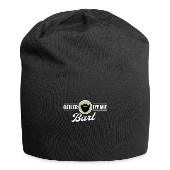 Geiler Typ Mit Bart Barbier Vollbart - Jersey-Beanie - Schwarz - Vorne