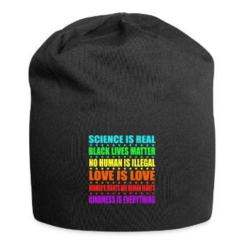 Science Is Real Black Lives Matter Love Is Love - Jersey Beanie - black - Front
