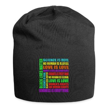 Science Is Real Black Lives Matter Love Is Love - Jersey-Beanie - Schwarz - Vorne