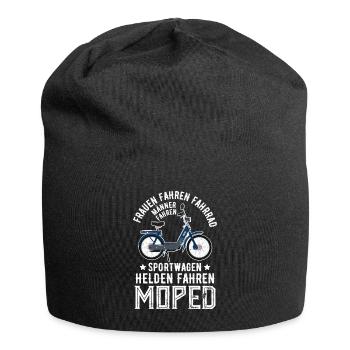 Moped Mofa Simson DDR Roller Biker Geschenkidee - Jersey-Beanie - Schwarz - Vorne