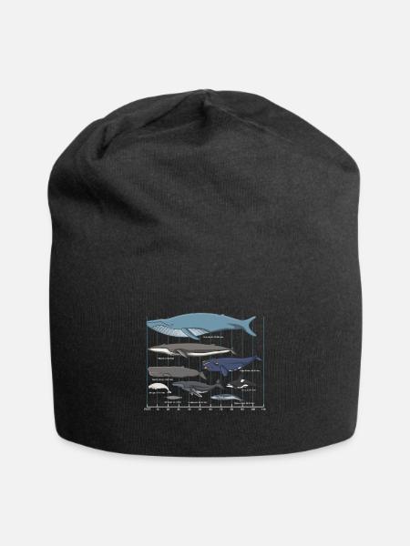 Walarten Wal Meeressäuger - Jersey-Beanie - Schwarz