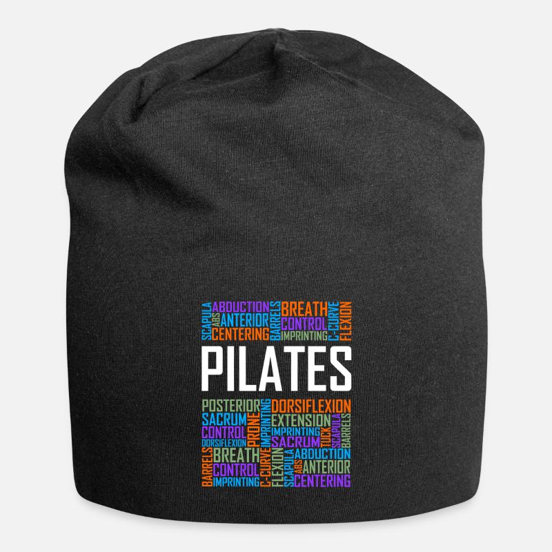 Pilates Words - Jersey Beanie - black