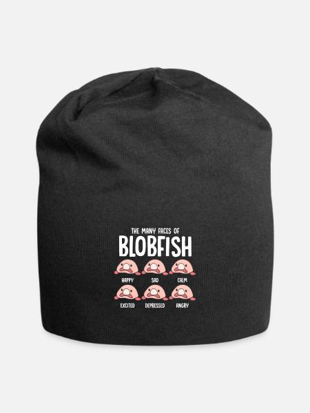 Psychrolutes Hässliches Fischgesicht Blobfish Fisc - Jersey-Beanie - Schwarz