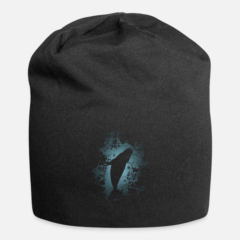 Aileron de cachalot sous l'eau - Bonnet en jersey - noir