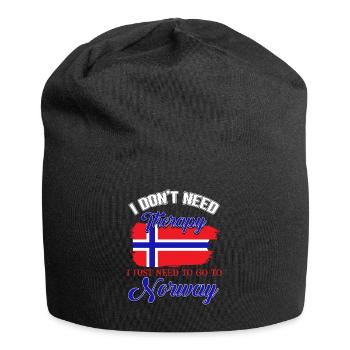 Norway, travel destination, troll - Jersey Beanie - black - Front