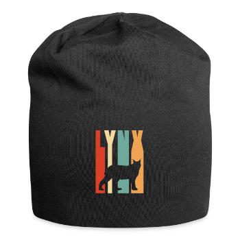 Luchs Wildkatze Shirt Geschenkidee - Jersey-Beanie - Schwarz - Vorne