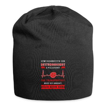 Sani Rettungssanitäter Rettungsdienst Pizza - Jersey-Beanie - Schwarz - Vorne