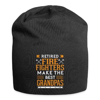 Feuerwehrleute im Ruhestand machen die besten Opas - Jersey-Beanie - Schwarz - Vorne