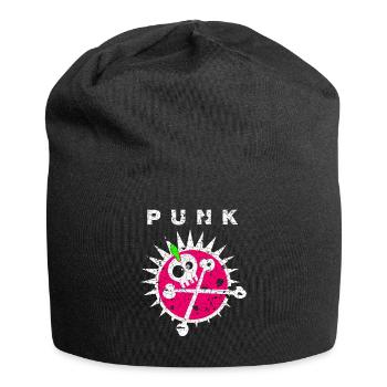 Punk Punks Punker Punkrock Punkrocker Anarchie - Jersey-Beanie - Schwarz - Vorne