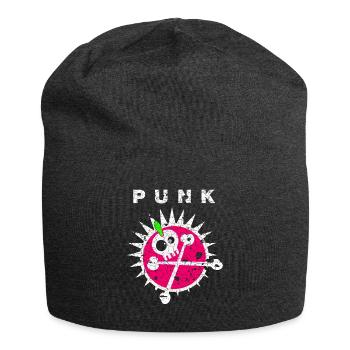 Punk Punks Punker Punkrock Punkrocker Anarchie - Jersey-Beanie - Anthrazit - Vorne