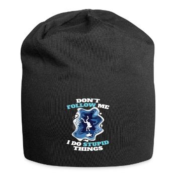Dont Follow Me I Do Stubid Things Tauch - Jersey-Beanie - Schwarz - Vorne