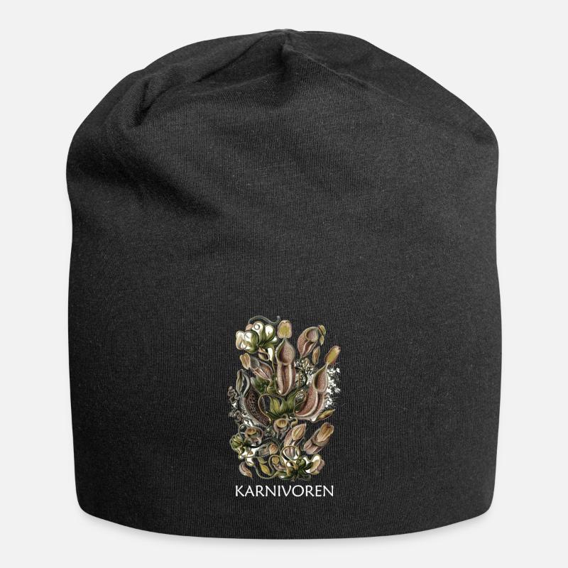 Venusfliegenfalle Fleischfressende Pflanze - Jersey-Beanie - Schwarz