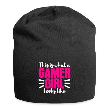 Gamer gamer streamer - Jersey Beanie - black - Front