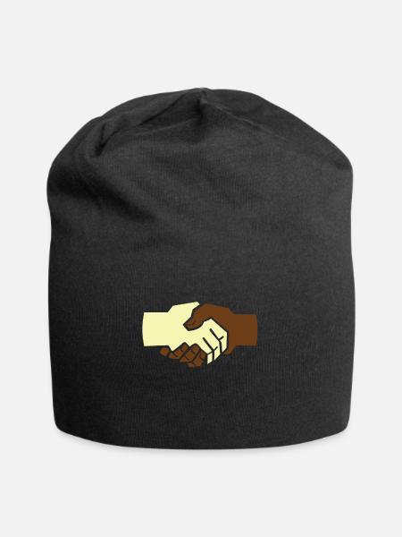 Antirassismus Gegen Rechts Meinungsfreiheit - Jersey-Beanie - Schwarz