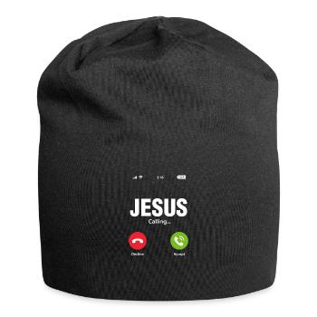 Jesus - Jersey-Beanie - Schwarz - Vorne