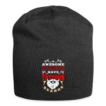 Papa-Bart-Tätowierungen - Jersey-Beanie - Anthrazit - Vorne