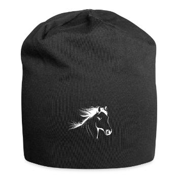 Les chevaux - Bonnet en jersey - noir - Devant