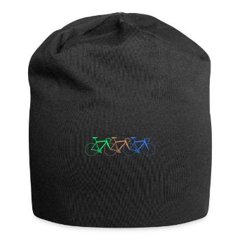 3 colorful racing bikes - Jersey Beanie - black - Front