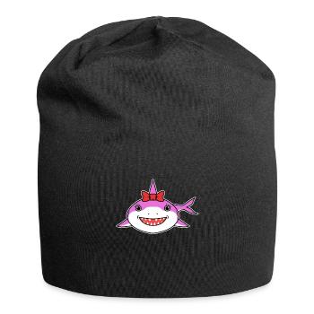 Hai biss Hunger Wasser Frauen - Jersey-Beanie - Schwarz - Vorne