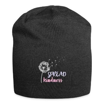 Freundlichkeitsnachricht Freundlichkeitszitat Wählen Sie Art für Te - Jersey-Beanie - Anthrazit - Vorne