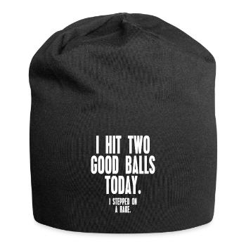 Golf golfing golfer golf ball golfing golf player - Jersey Beanie - black - Front