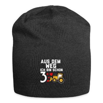 Aus den Weg Ich bin 3 Geburtstag Geschenkidee - Jersey-Beanie - Anthrazit - Vorne