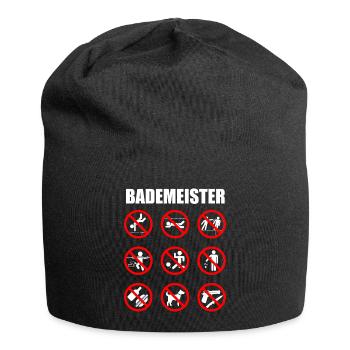 Bademeister Schwimmbad Freibad Rettungsschwimmer - Jersey-Beanie - Schwarz - Vorne