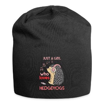 Hedgehog girl - Jersey Beanie - black - Front