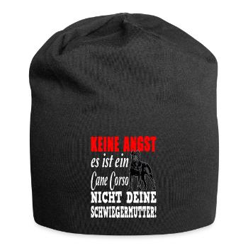 Cane Corso Angst Spruch Hund - Jersey-Beanie - Schwarz - Vorne