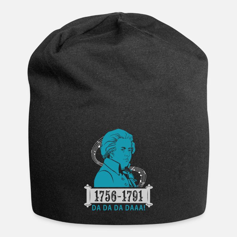Wolfgang Amadeus Mozart - Jersey-Beanie - Schwarz