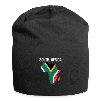 afrique du sud souvenir drapeau vacances graphique - Bonnet en jersey - noir - Devant
