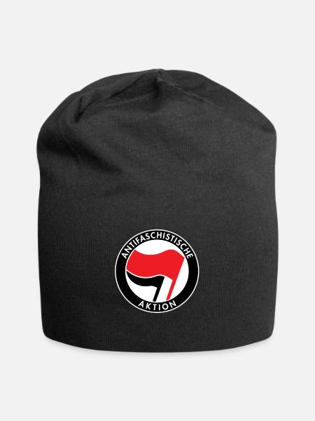 Action antifasciste, Logo Antifa, Drapeaux - Bonnet en jersey - noir