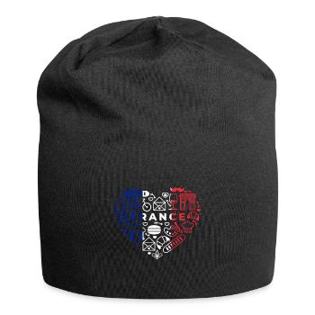 Frankreich - Jersey-Beanie - Schwarz - Vorne
