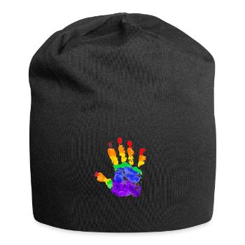 LGBT Rainbow Gay Pride Gay Lesbian Gay - Jersey Beanie - black - Front