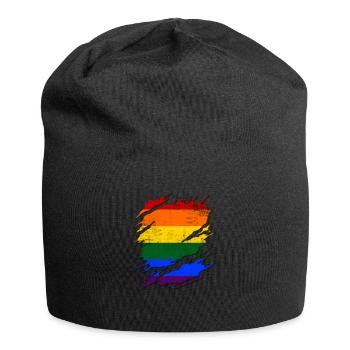 LGBT Rainbow Gay Pride Gay Lesbian Gay - Jersey Beanie - black - Front
