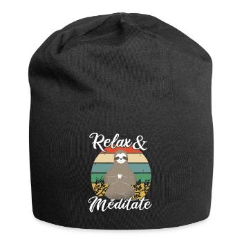 Relax & Meditate - Relax meditation - Jersey Beanie - black - Front