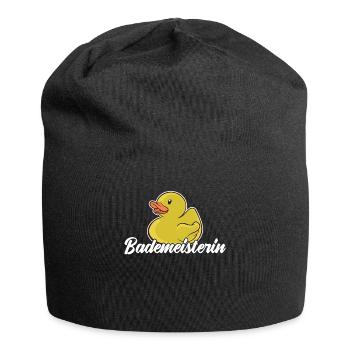 Bademeisterin Schwimmmeisterin Rettungsschwimmerin - Jersey-Beanie - Schwarz - Vorne