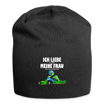 Lustiges Kartfahrer Go Kart Racing - Jersey-Beanie - Schwarz - Vorne