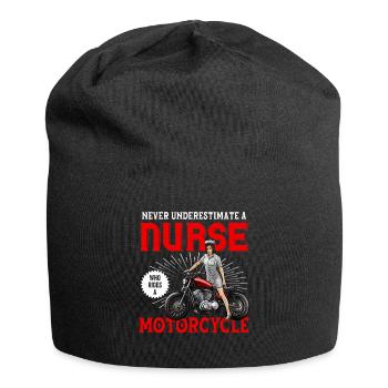 Krankenschwester Bikerin Krankenpflegerin Geschenk - Jersey-Beanie - Schwarz - Vorne