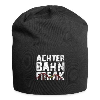 Achterbahn Retro Rollercoaster Freizeitpark Spruch - Jersey-Beanie - Schwarz - Vorne
