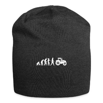 Traktor Evolution vom Affen zum Traktorfahrer - Jersey-Beanie - Anthrazit - Vorne