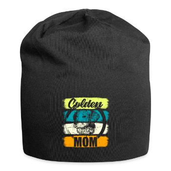 Golden Retriever Mom Dad Dog Gift T-Shirt - Jersey Beanie - black - Front