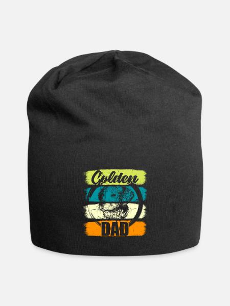 Golden Retriever Mom Dad Dog Gift T-Shirt - Jersey Beanie - black