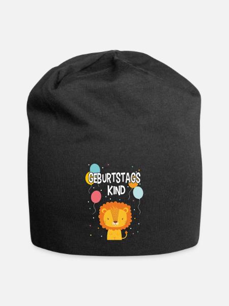 Anniversaire anniversaire Lion Lion - Bonnet en jersey - noir